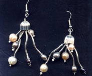 Kolczyki - srebro, perły
