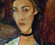 portret w stylu Modiglianieno