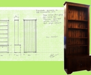 biblioteczka - mebel wykonany na zamówienie, projekt autorski